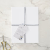 Blauw waterverf koraal en zeeschelpen stranden bed cadeaulabel (Met Touw)