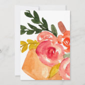 Blauw Waterverf Kringloopflesje Vrijgezellenfeest Kaart (Achterkant)