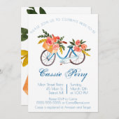 Blauw Waterverf Kringloopflesje Vrijgezellenfeest Kaart (Voorkant / Achterkant)