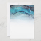 Blauw waterverf Kust Beach Abstracte golven Kaart (Achterkant)