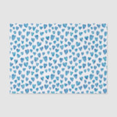 Blauw Waterverf Liefde Heart patroon Tissuepapier (Voorkant)