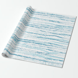 Blauw Waterverf lijnpatroonpapier Cadeaupapier