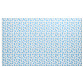 Blauw Waterverf Lotus Flower Pattern Stof (Yard (91,4 cm))