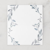 blauw waterverf met dun blauw plaatskaartje (Buitenkant ongevouwen)