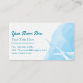 Blauw Waterverf Modern Trendy Textured Visitekaartje (Achterkant)