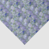 Blauw Waterverf Mozaïek Zee Glas Tissuepapier (Detail)