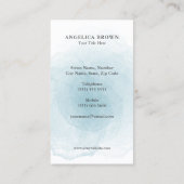 Blauw Waterverf Nautical Anchor Visitekaartje (Achterkant)