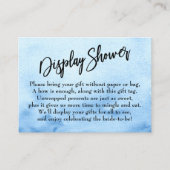 Blauw Waterverf Ombre Display Vrijgezellenfeest Informatiekaartje (Voorkant)