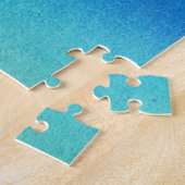 Blauw Waterverf Ombre Legpuzzel (Zijkant)