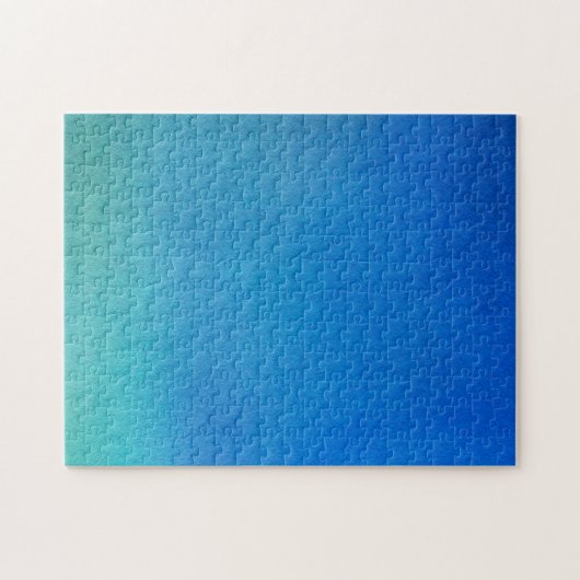 Blauw Waterverf Ombre Legpuzzel (Horizontaal)