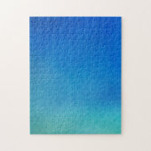 Blauw Waterverf Ombre Legpuzzel (Verticaal)