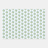 Blauw waterverf papier met vulling Reeks 3 vellen (Voorkant 3)