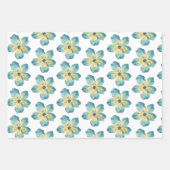 Blauw waterverf papier met vulling Reeks 3 vellen (Voorkant)