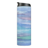 Blauw Waterverf Patroon Thermosbeker (Geroteerd rechts)