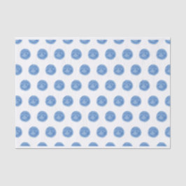 Blauw Waterverf pooldots Tissuepapier