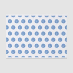Blauw Waterverf pooldots Tissuepapier