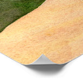 Blauw Waterverf Poster afdrukken (Hoek)