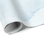 Blauw Waterverf Rustiek Pastel Inpakpapier (Rol Hoek)