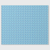Blauw Waterverf - Schaalpatroon Cadeaupapier (Vlak)