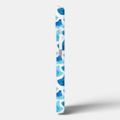 Blauw Waterverf - Schaalpatroon Case-Mate iPhone Case (Achterkant / Links)