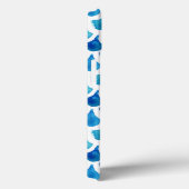 Blauw Waterverf - Schaalpatroon Case-Mate iPhone Case (Achterkant / Rechts)