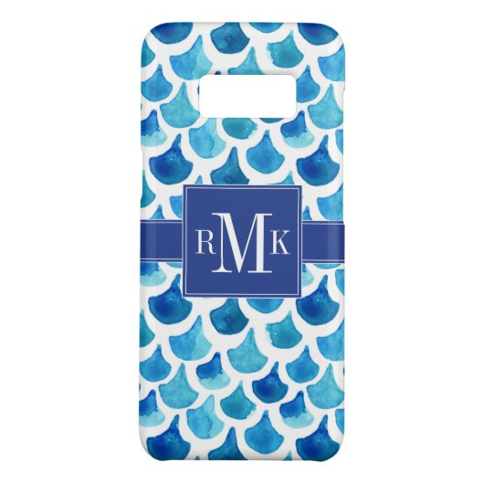 Blauw Waterverf - Schaalpatroon Case-Mate Samsung Galaxy Hoesje (Achterkant)