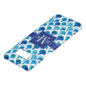 Blauw Waterverf - Schaalpatroon Case-Mate Samsung Galaxy Hoesje (Onderkant)