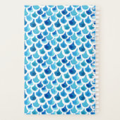 Blauw Waterverf - Schaalpatroon Planner (Achterkant)