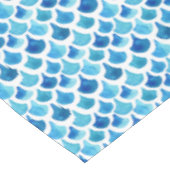 Blauw Waterverf - Schaalpatroon Tafelkleed (Gekanteld)