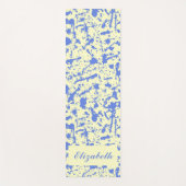 blauw waterverf splaatstdesign yoga mat (Voorkant)