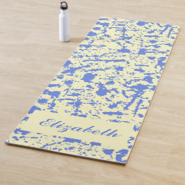 blauw waterverf splaatstdesign yoga mat