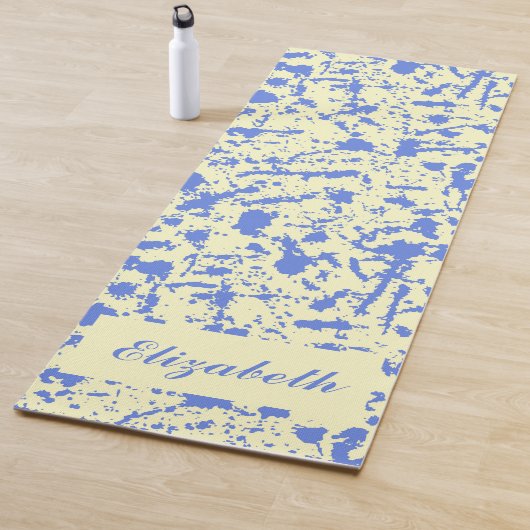 blauw waterverf splaatstdesign yoga mat (In situ)