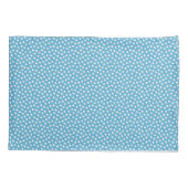 Blauw Waterverf Stippen Pillow Hoesje Kussensloop (Achterkant)