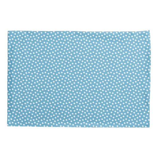 Blauw Waterverf Stippen Pillow Hoesje Kussensloop (Achterkant)