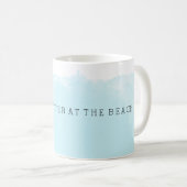 Blauw Waterverf strand Koffiemok (Voorkant rechts)