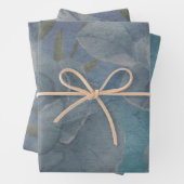 Blauw Waterverf ventilator textiel ontkoppelingson Inpakpapier Vel (In situ)