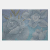 Blauw Waterverf ventilator textiel ontkoppelingson Inpakpapier Vel (Voorkant)