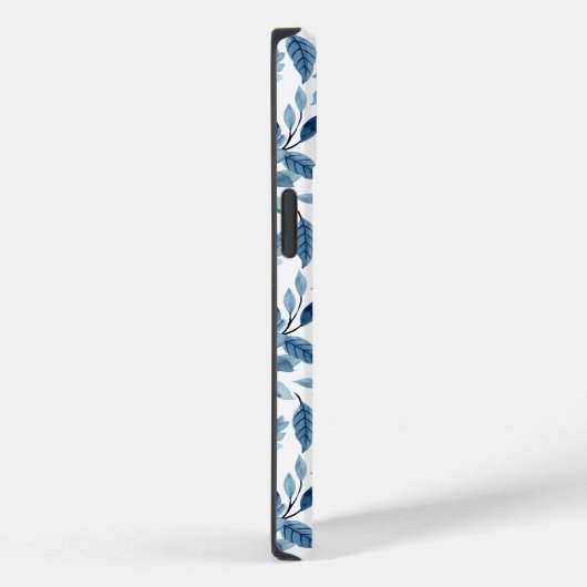 Blauw Waterverf ventilatorpatroon met monogram Case-Mate iPhone Case (Achterkant / Rechts)