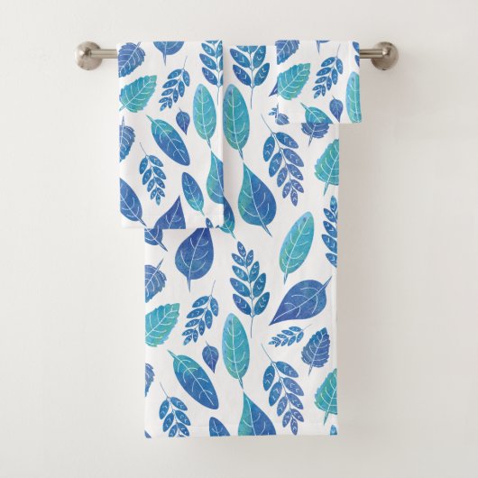 Blauw Waterverf verliest patroon Bad Handdoek (Insitu)