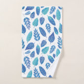 Blauw Waterverf verliest patroon Bad Handdoek (Handdoek)