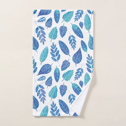 Blauw Waterverf verliest patroon Bad Handdoek (Handdoek)