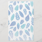 Blauw Waterverf verliest patroon Briefpapier (Voorkant)