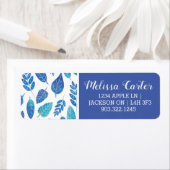 Blauw Waterverf verliest patroon Etiket (Insitu)