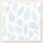 Blauw Waterverf verliest patroon Glazen Onderzetter (Achterkant)