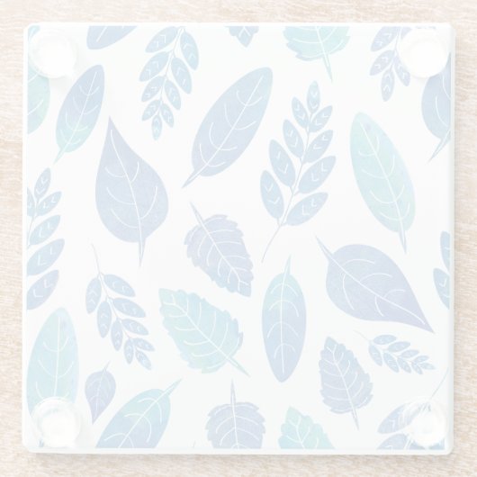 Blauw Waterverf verliest patroon Glazen Onderzetter (Achterkant)