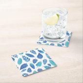 Blauw Waterverf verliest patroon Kartonnen Onderzetters (Insitu)