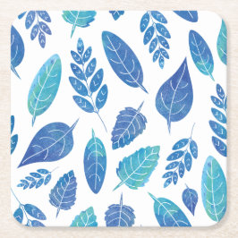 Blauw Waterverf verliest patroon Kartonnen Onderzetters