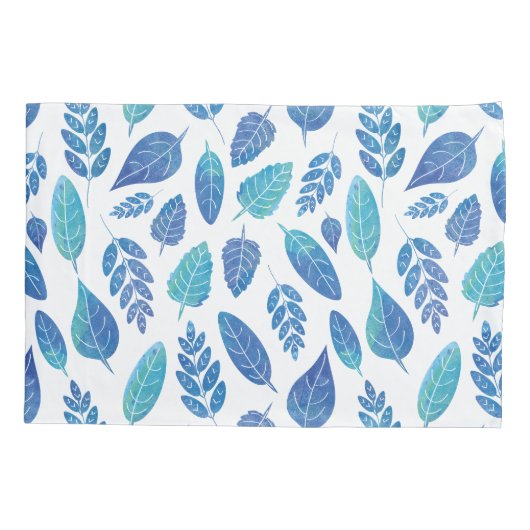 Blauw Waterverf verliest patroon Kussensloop (Achterkant)