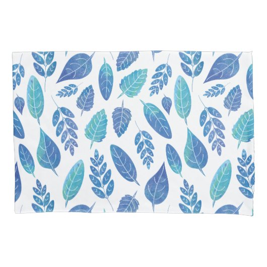 Blauw Waterverf verliest patroon Kussensloop (Voorkant)