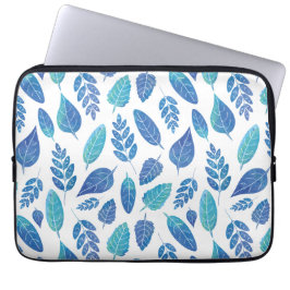 Blauw Waterverf verliest patroon Laptop Sleeve